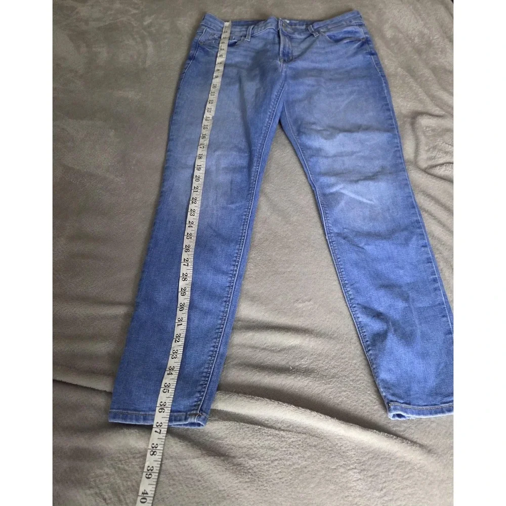 Old Navy Jeans Womens 8 Blue Light Wash Mid Rise Rockstar Super Skinny Stretch